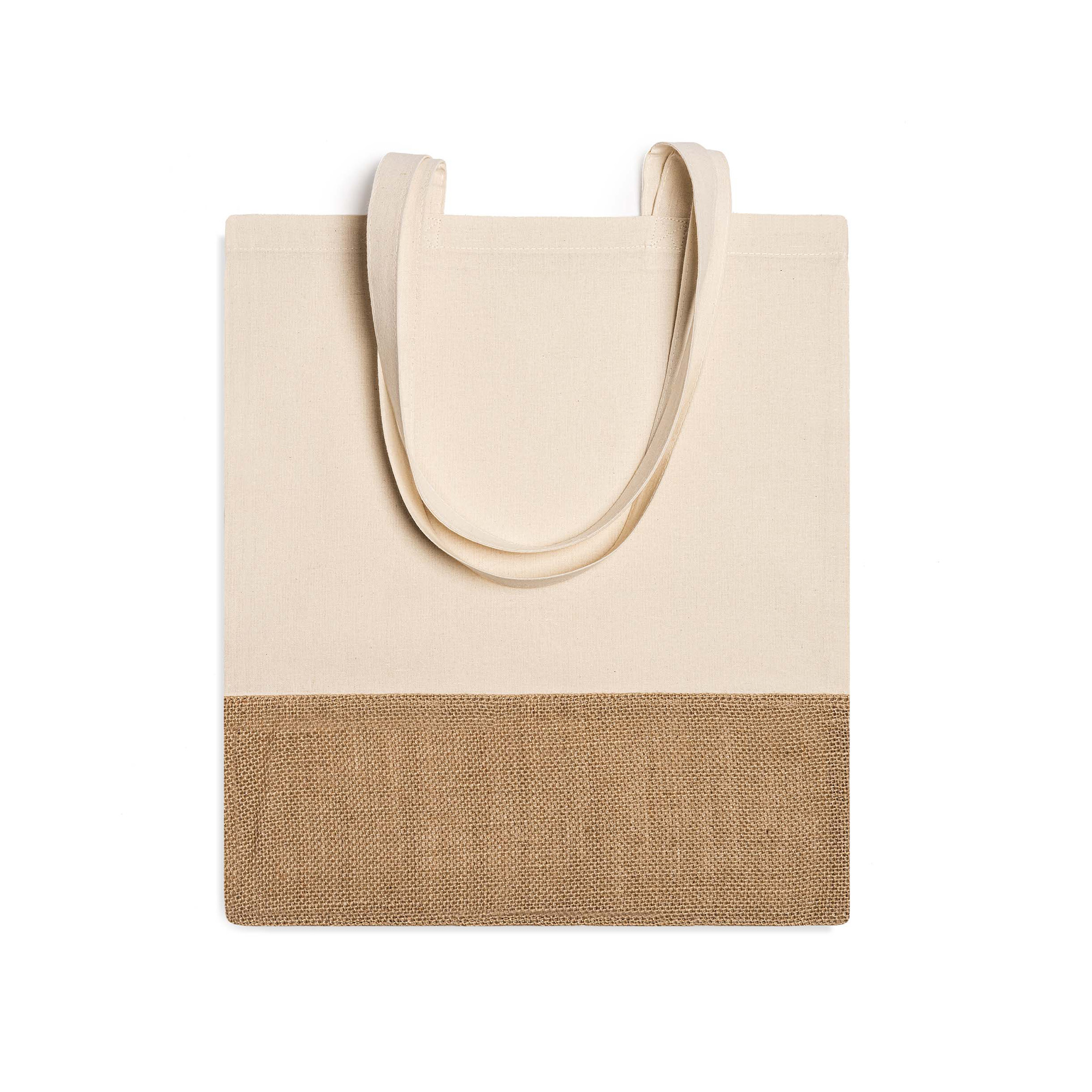 Bolsa línea eco de algodón y yute color natural Wave