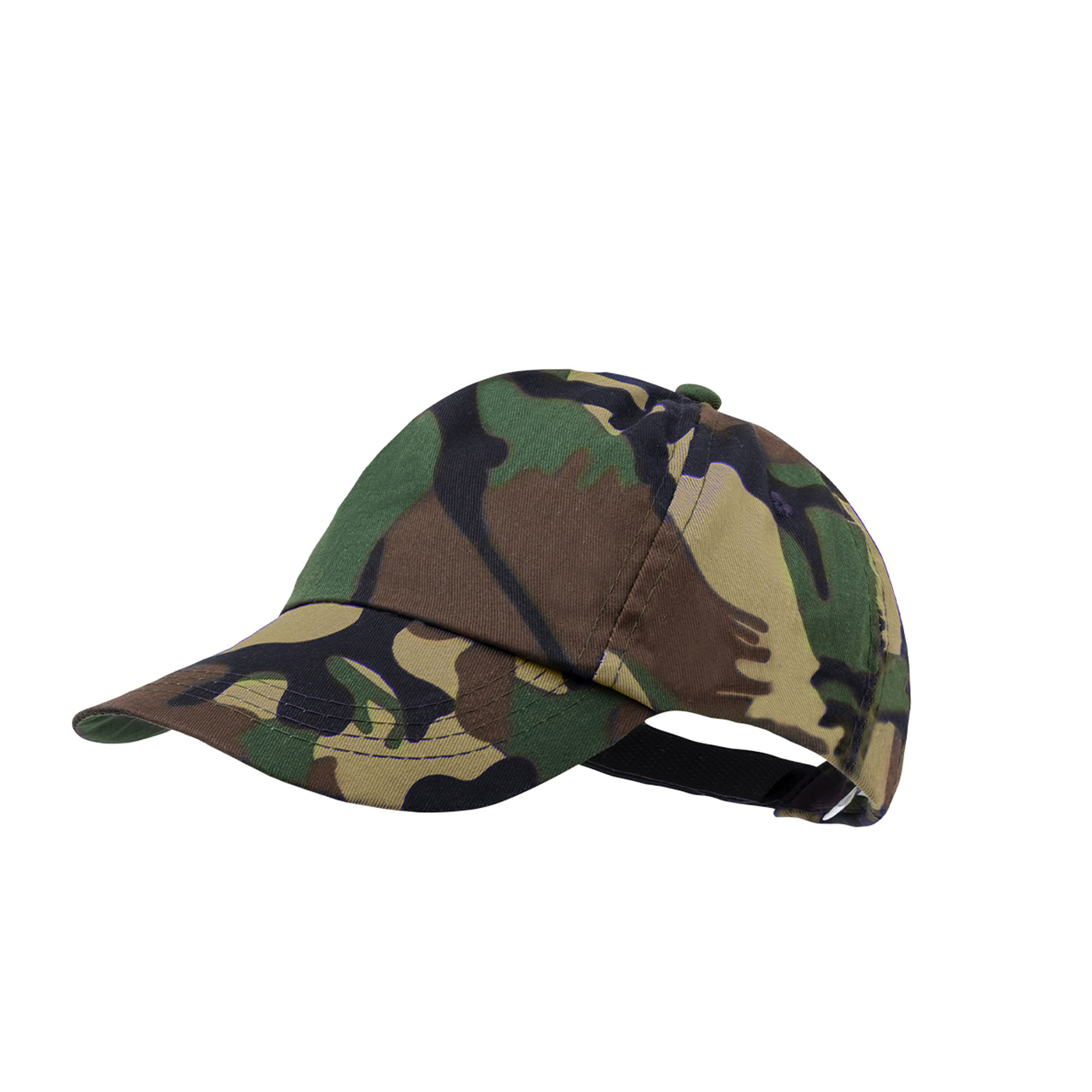 Gorra de algodón y poliéster con diseño de camuflaje